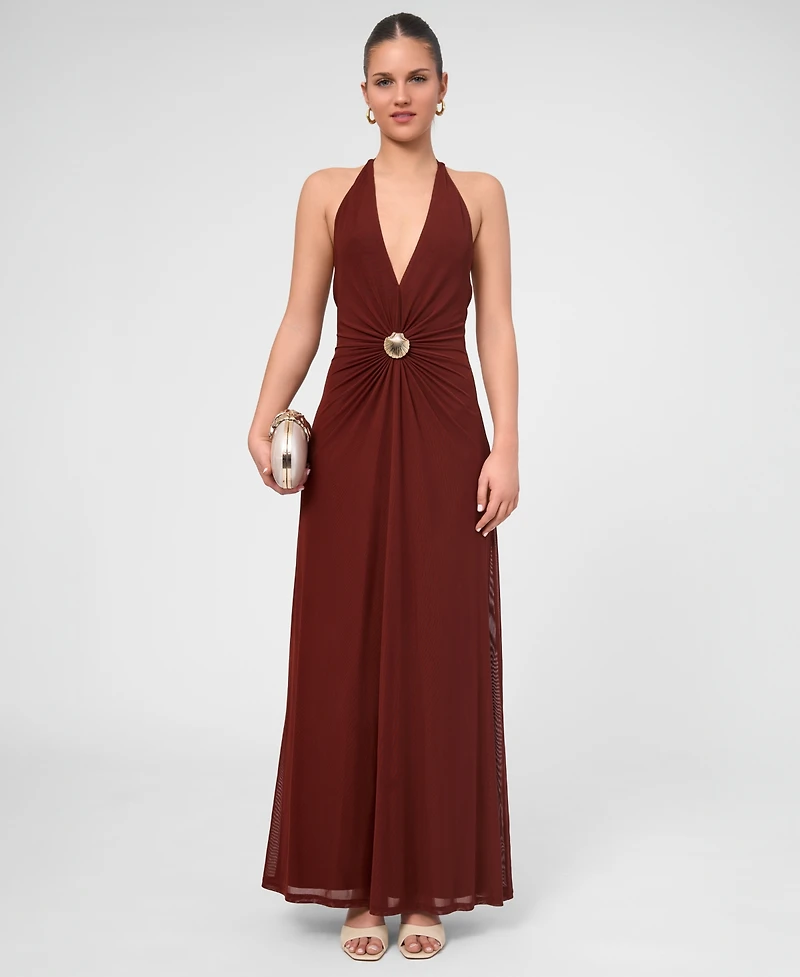 Rachel Roy Women's Sabella Sleeveless Mesh Maxi Dress