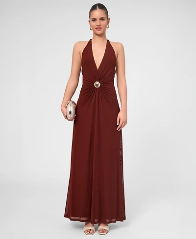 Rachel Roy Women's Sabella Sleeveless Mesh Maxi Dress