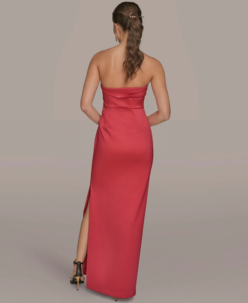Donna Karan New York Women's Ruched Strapless Gown