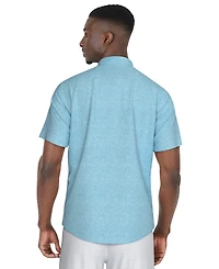 Pga Tour Men's Textured Short Sleeve Button-Front Fruit Print Shirt