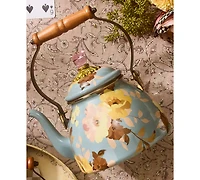 MacKenzie-Childs Wild Rose Slate 2-Quart Tea Kettle