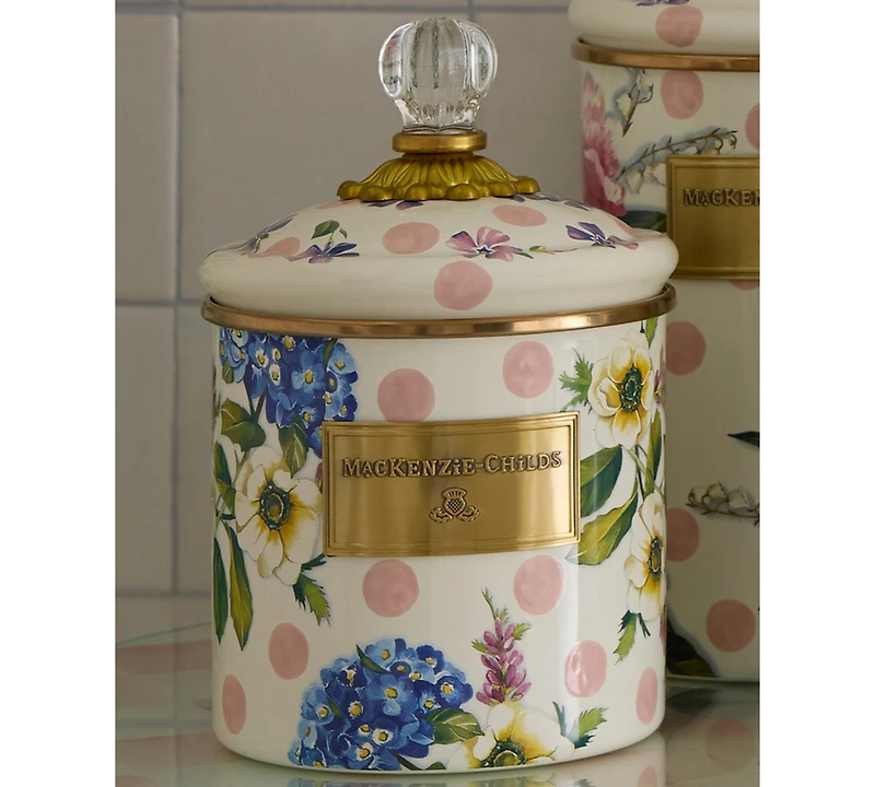 MacKenzie-Childs Wildflowers 38 oz. Small Canister