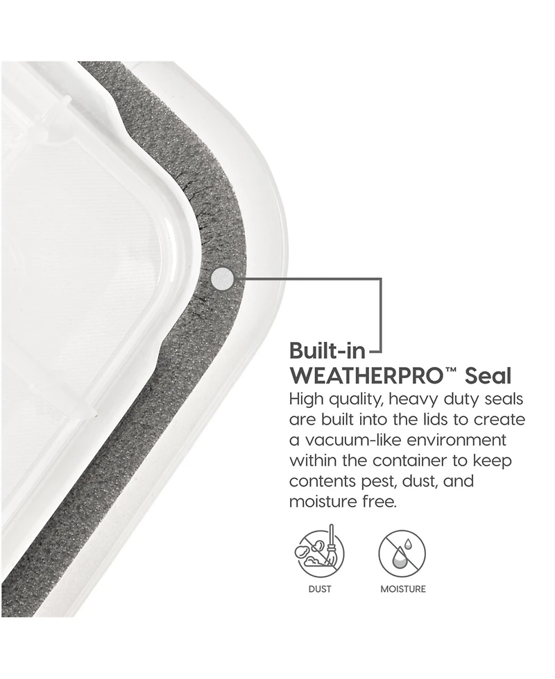 Iris Usa File Box WeatherPro File Organizer Plastic File Box for Letter/Legal File, Durable Lid and Seal with Secure Latching Buckles, Stackable