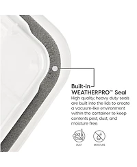 Iris Usa File Box WeatherPro File Organizer Plastic File Box for Letter/Legal File, Durable Lid and Seal with Secure Latching Buckles, Stackable