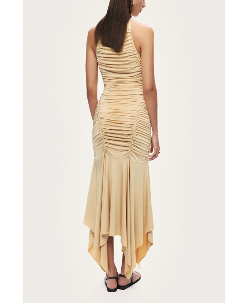 Nocturne Women's Ruched Halter Midi Dress