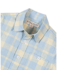Hope & Henry Little and Big Boys Linen Short Sleeve Shirt
