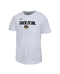 Nike Big Boys and Girls White Iowa Hawkeyes 2026 On-Court Bench Legend Dri-fit T-Shirt