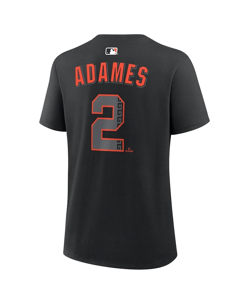 Nike Women's Willy Adames Black San Francisco Giants Alternate Name Number T-Shirt