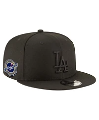 New Era Men's Black Los Angeles Dodgers 2024/25 Back-to-Back Champions Circle Side Patch 9FIFTY Snapback Hat