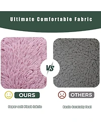 Rainsken Soft Plush Fabric Human Dog Bed, 5-Gear Adjustable Foldable Lounger, Comfy Floor Sofa Bed with Pillow for Home Use