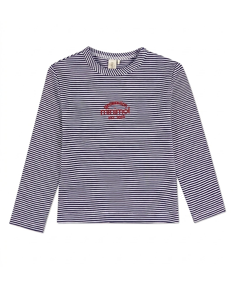 MeMoi Kids Boys Mini-Stripe Cotton-Rich 2 Piece Lounge Set