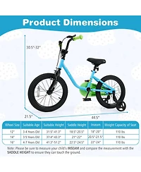 Slickblue Kids Bicycle for Children Beginner Bike with Training Wheels