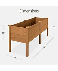 Best Choice Products Raised Garden Bed, Extra Deep Depth, Elevated Wood Planter Stand
