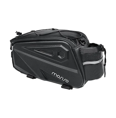 Aoligeijs Bike Rear Rack Bag 14L Waterproof Trunk with Shoulder Strap, Eva Cycling Storage Pouch for Commuting, Travel and Outdoor Use