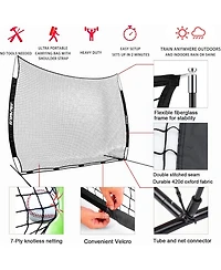 Aoligeijs Sports Barrier Net,Sports Net,Barricade Backstop Net,Perfect for Baseball,Softball,Soccer, Basketball,Lacrosse