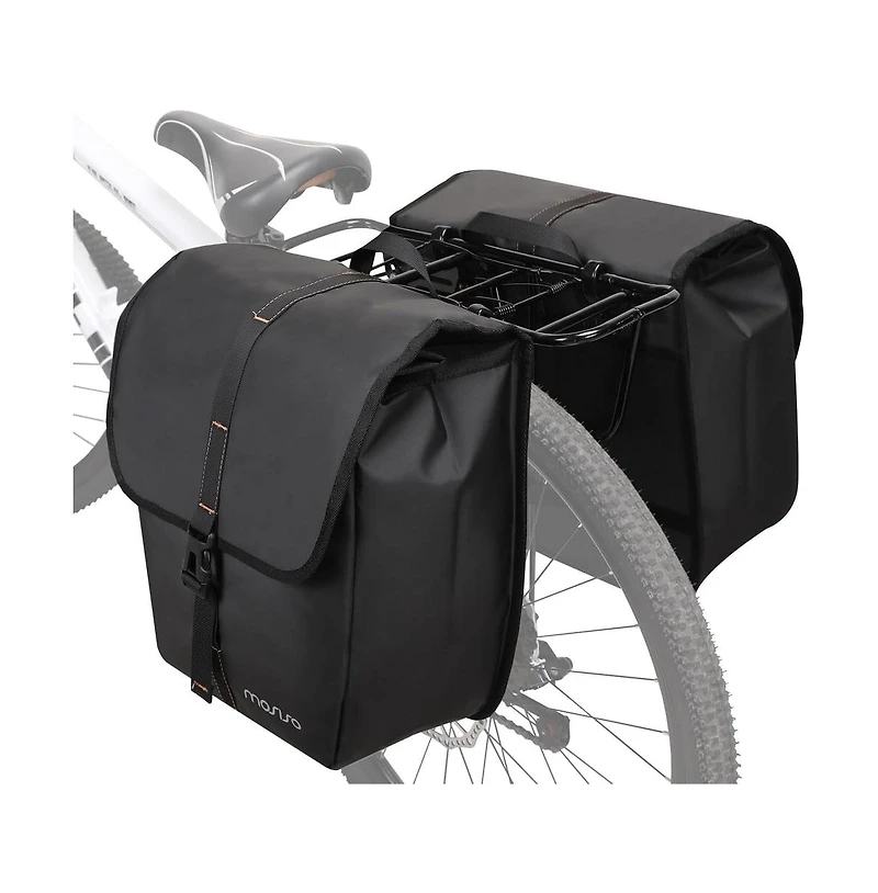 Aoligeijs 20L Bike Pannier Bags 2 Pack Waterproof Bicycle Rear Rack Storage Saddle Bags for Cycling Commuting Travel