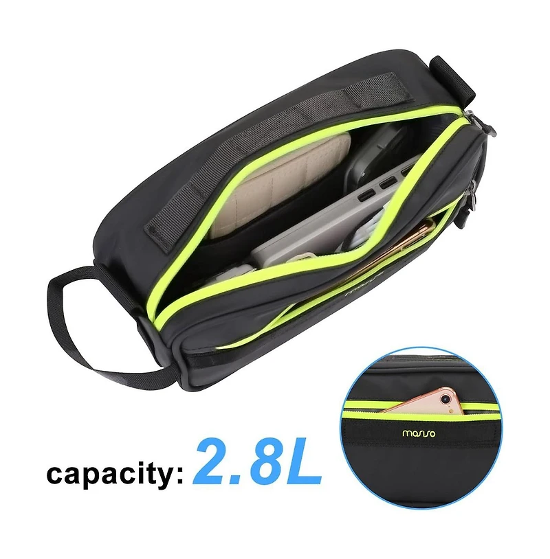 Aoligeijs Waterproof Bike Handlebar Bag with Shoulder Strap, Bicycle Front Storage Pouch for Commuting Cycling Travel