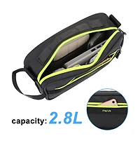 Aoligeijs Waterproof Bike Handlebar Bag with Shoulder Strap, Bicycle Front Storage Pouch for Commuting Cycling Travel
