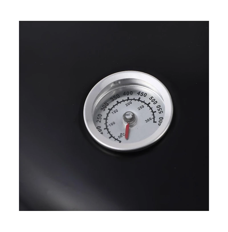 Artudatech Detachable Vertical Charcoal Smoker - Portable Bbq Grill with Thermometer and Adjustable Air Vent