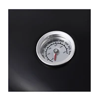 Artudatech Detachable Vertical Charcoal Smoker - Portable Bbq Grill with Thermometer and Adjustable Air Vent