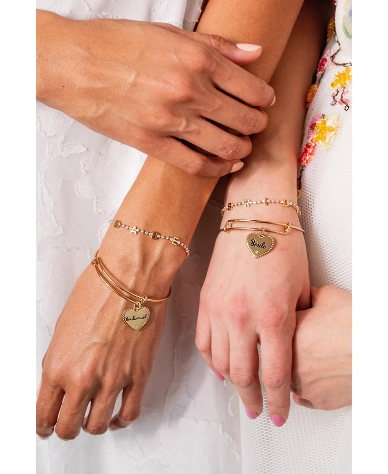 Bridesmaid Heart Bangle Bracelet