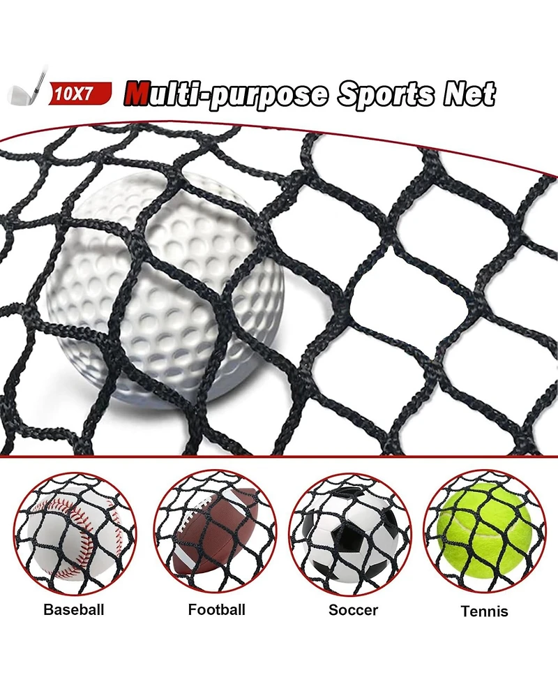 Aoligeijs Sports Netting - Heavy Duty Ball Net for Golf, Baseball, Hockey, Soccer