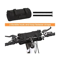 Aoligeijs Bike Handlebar Cylinder Bag with Elastic Cord, Waterproof Bicycle Front Storage Pouch for Cycling Commuting Travel