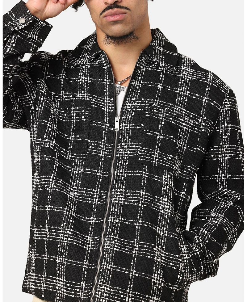Xxiii Men's Boucle Tweed Zip Jacket