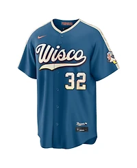 Nike Men's Jacob Misiorowski Mineral Blue Milwaukee Brewers 2026 City Connect Stadium Jersey