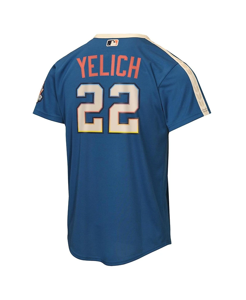 Nike Big Boys and Girls Christian Yelich Gray Milwaukee Brewers 2026 City Connect Stadium Jersey