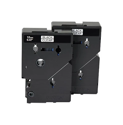 Brother P-Touch Tc10 TC 0.47 in. x 25.2 ft. Tape Cartridges for P-Touch Labelers (2/Pack