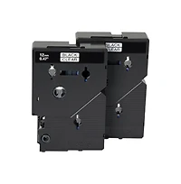 Brother P-Touch Tc10 TC 0.47 in. x 25.2 ft. Tape Cartridges for P-Touch Labelers (2/Pack