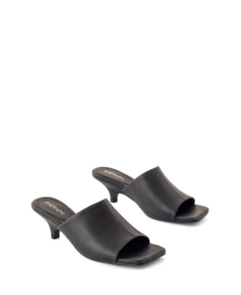 Therapy Australia Women's Nassau Square Toe Low Kitten Heel