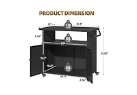 Aecojoy Outdoor Bar Cart with Wheels