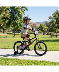 Slickblue Toddler Bike with Training Wheels and Street Art Pattern for Kids