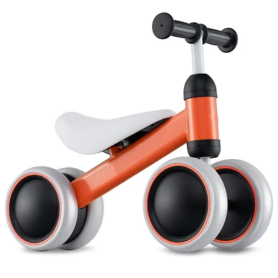 Toddler Balance Bike with 4-Wheel Design for Stability and Easy Riding