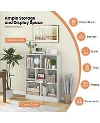 Gouun 7-Section Freestanding Kids Bookshelf for Classroom, Daycare and Nursery