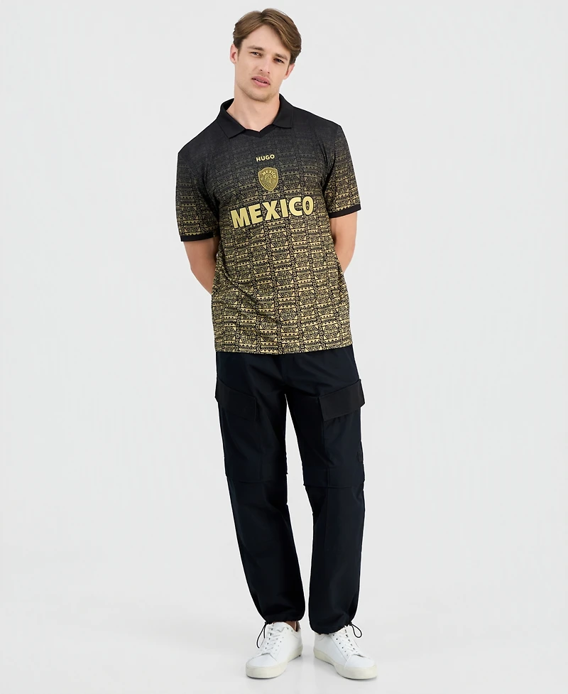 Hugo by Boss Men's Relaxed Fit Mexico Football Polo Jersey