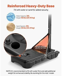 Mecale Kids Basketball Hoop, 5.2-6.9 ft Height Adjustable Stand with Rolling Wheels, Nylon Net, Portable Backboard Set