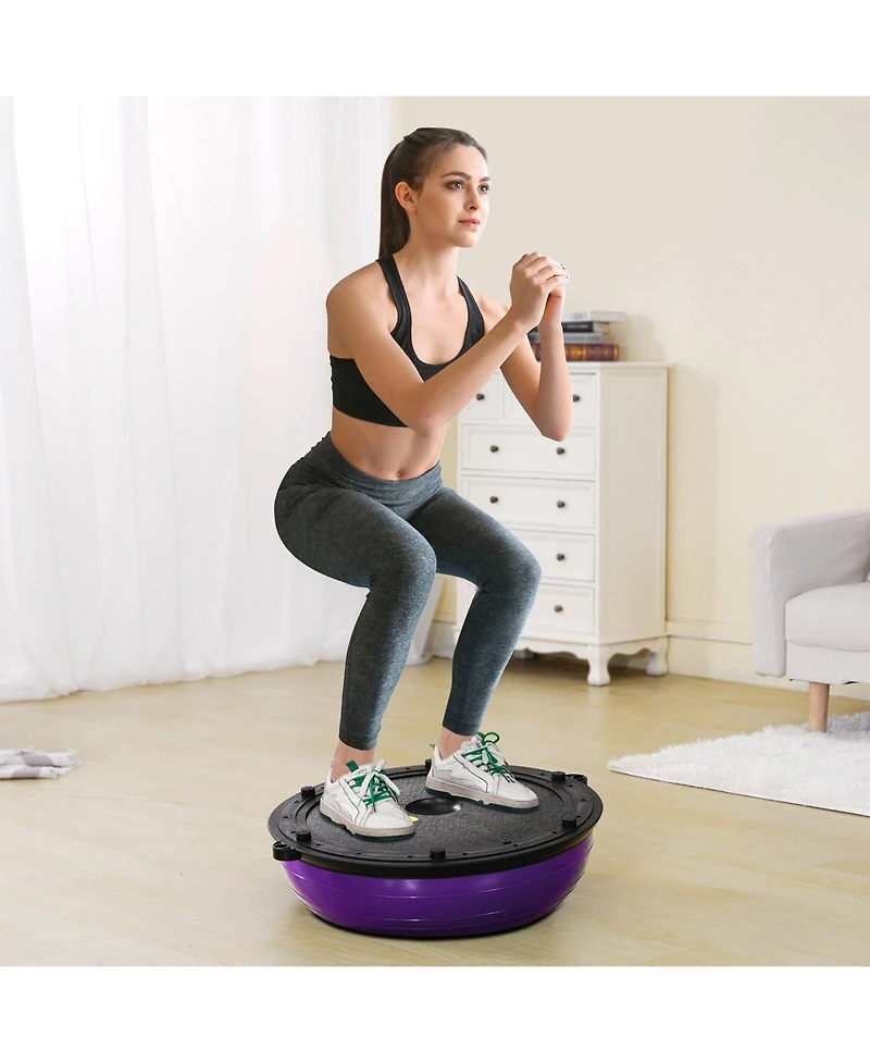 Mecale Half Balance Ball Trainer 660 lbs with Resistance Bands