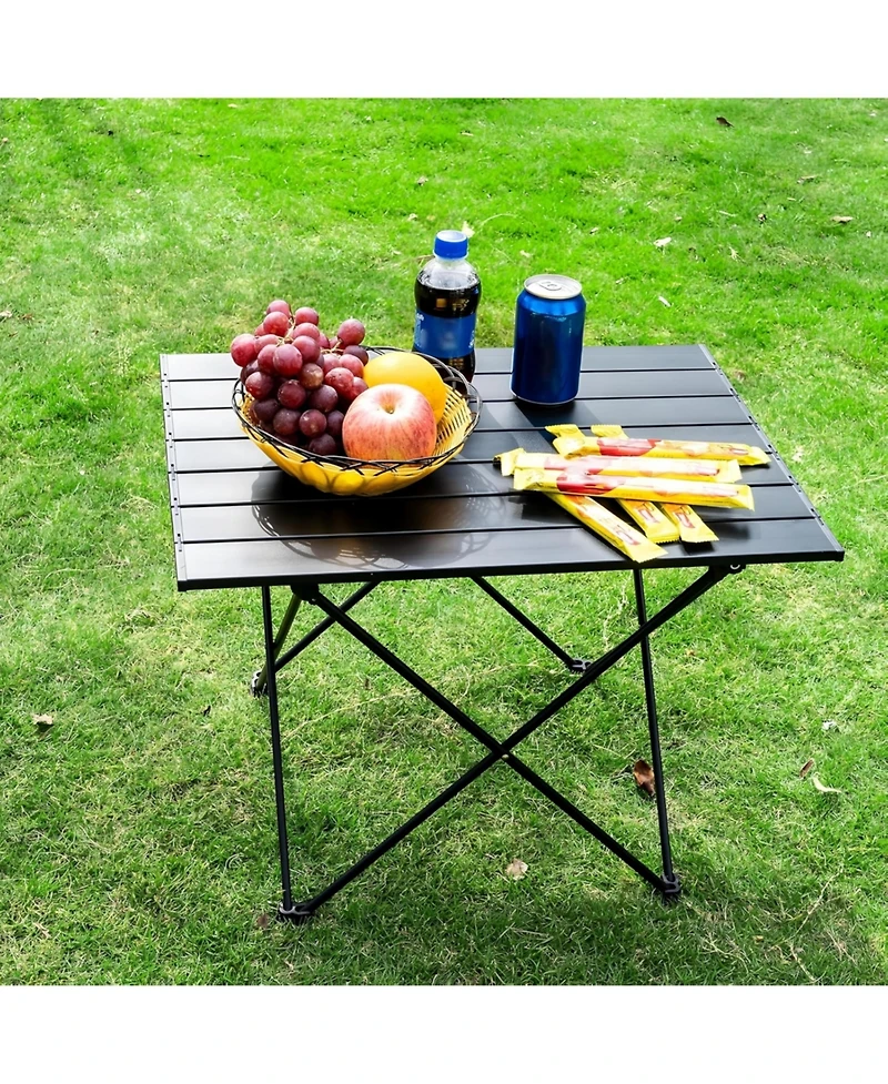 Gnuadz Folding Camping Table Ultralight Aluminum Portable Hiking Camping Outdoor Recreation Gear