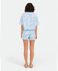 Volcom Women's Printed Pull-On Swim Cover Up Shorts