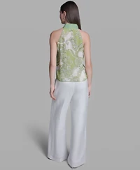 Bcbg Women's Sleeveless Tie-Neck Blouse