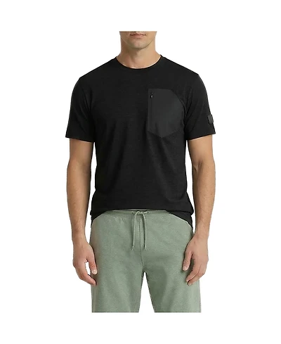 Level 7 Men's Office-Leisure Collection Jersey Short Sleeve Tee with Zip Pocket