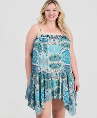 And Now This Trendy Plus Handkerchief-Hem Mini Dress, Macy's Exclusive