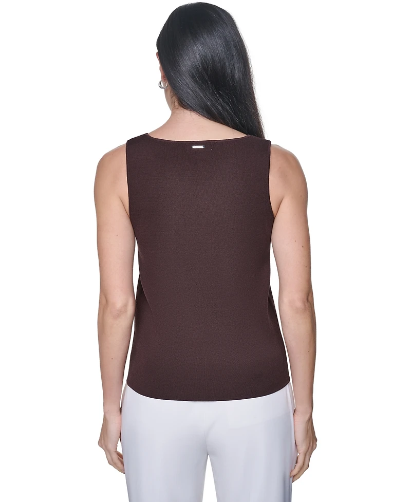 Calvin Klein Women's Square Neck Sleeveless Top