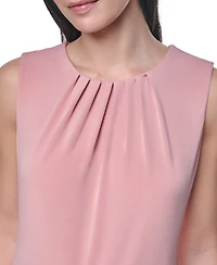 Calvin Klein Women's Pleated Crewneck Sleeveless Top