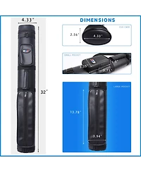 Gse Games & Sports Expert 2x2 Oval Hard Billiard Pool Cue Stick Carrying Case, Accessories