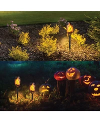 Pack Waterproof Flame Solar Torch Light