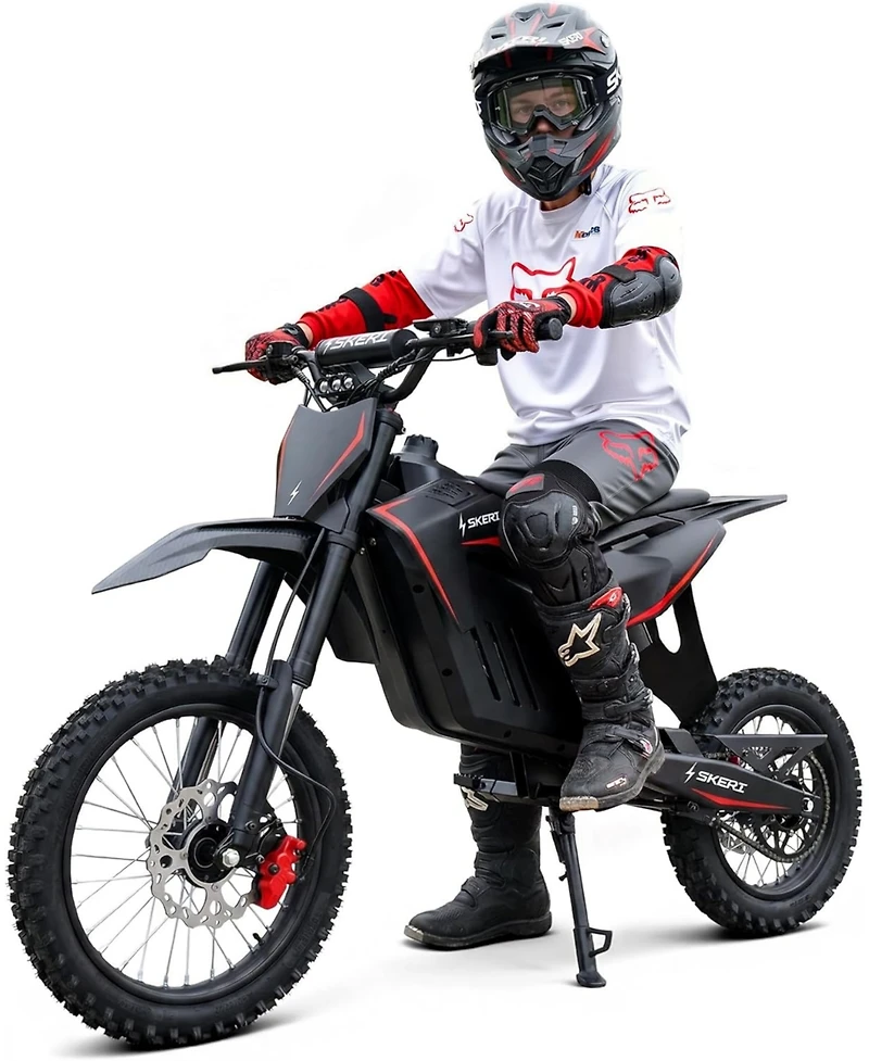 Mikolo Electric Dirt Bike for Adults & Teens, Mid-Drive Motor E-Bike, Up to 37 Mph, Dual Suspension Off-Road E Dirt Bike